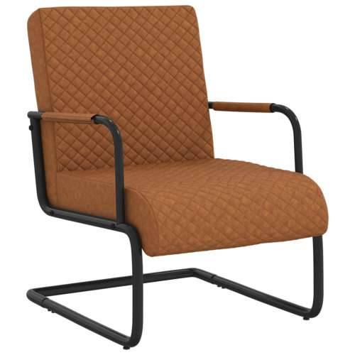 Konzolna stolica od umjetne kože mat smeđa Cijena