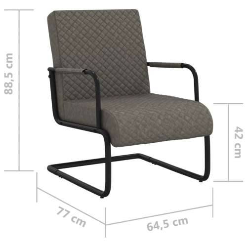 Konzolna stolica od umjetne kože tamnosiva Cijena