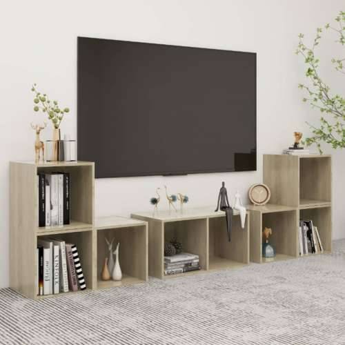 6-dijelni set TV ormarića boja hrasta sonome konstruirano drvo - sonoma hrast 1 Cijena