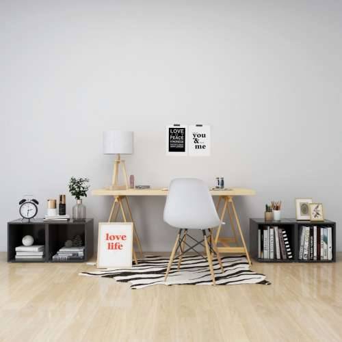 TV ormarići 4 kom sivi 37 x 35 x 37 cm konstruirano drvo - Siva 4 Cijena