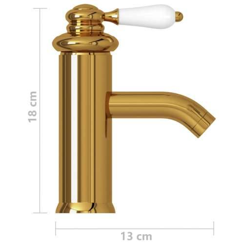 Kupaonska slavina za Lavabo - Umivaonik zlatna 130 x 180 mm - Zlatno Cijena
