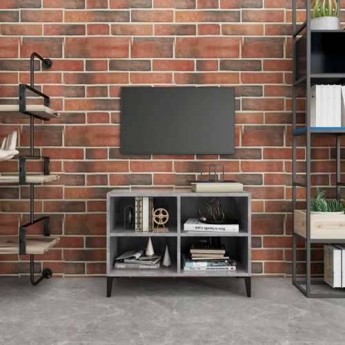 TV ormarić s metalnim nogama siva boja betona 69,5 x 30 x 50 cm - Beton siva 1 69.5 cm Cijena
