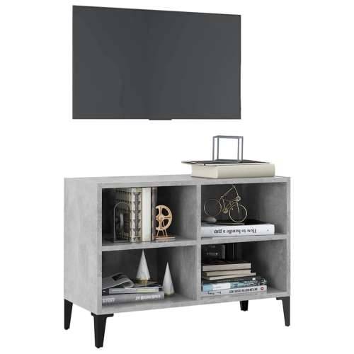 TV ormarić s metalnim nogama siva boja betona 69,5 x 30 x 50 cm - Beton siva 1 69.5 cm Cijena