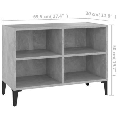 TV ormarić s metalnim nogama siva boja betona 69,5 x 30 x 50 cm - Beton siva 1 69.5 cm Cijena