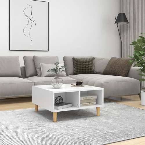 Stolić za kavu bijeli 60 x 60 x 30 cm od iverice - Bijela 1 Cijena