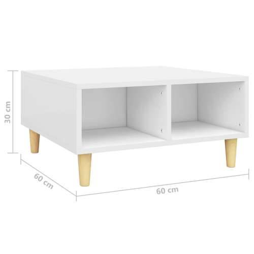 Stolić za kavu bijeli 60 x 60 x 30 cm od iverice - Bijela 1 Cijena