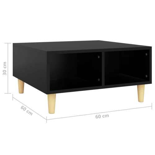 Stolić za kavu crni 60 x 60 x 30 cm od iverice - Crna 1 Cijena