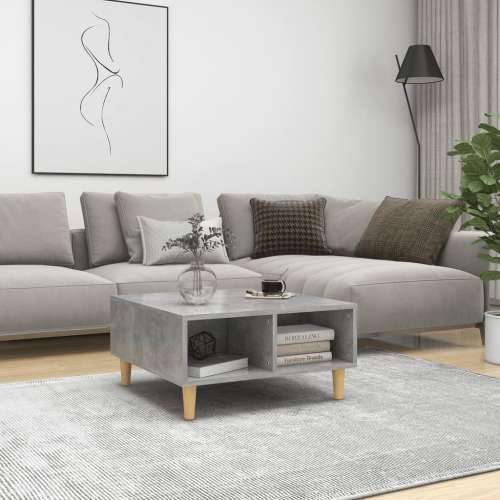 Stolić za kavu siva boja betona 60x60x30 cm konstruirano drvo - Beton siva 1 Cijena