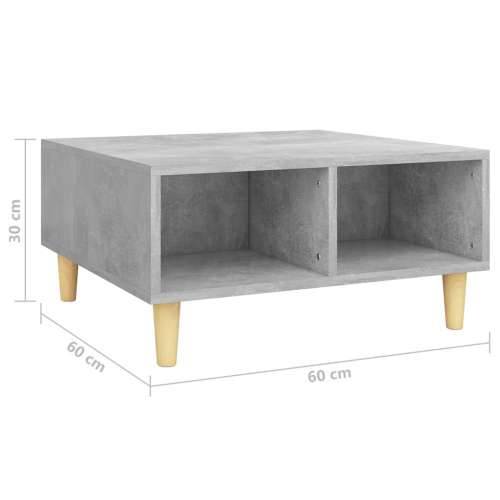 Stolić za kavu siva boja betona 60x60x30 cm konstruirano drvo - Beton siva 1 Cijena