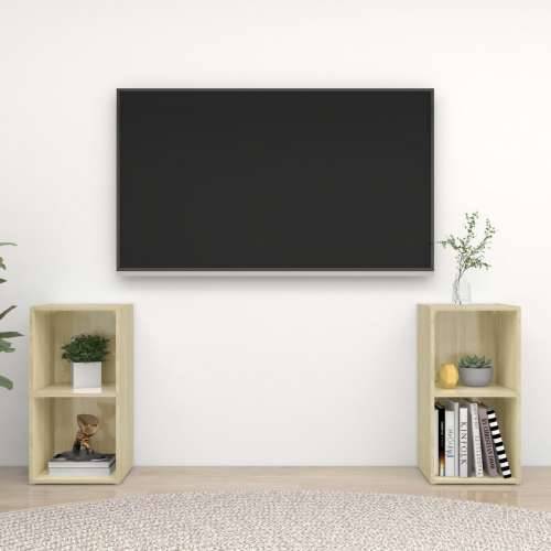 TV ormarići 2 kom boja hrasta 72x35x36,5 cm konstruirano drvo - sonoma hrast 2 36.5 cm 72 cm Cijena