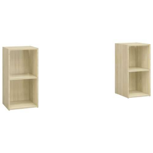 TV ormarići 2 kom boja hrasta 72x35x36,5 cm konstruirano drvo - sonoma hrast 2 36.5 cm 72 cm Cijena