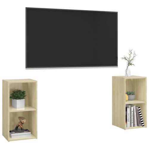 TV ormarići 2 kom boja hrasta 72x35x36,5 cm konstruirano drvo - sonoma hrast 2 36.5 cm 72 cm Cijena