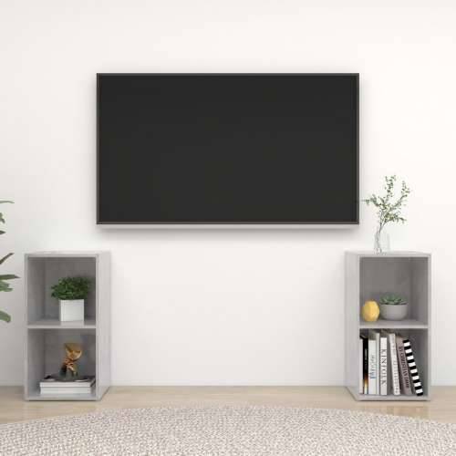 TV ormarići 2 kom boja betona 72x35x36,5 cm konstruirano drvo - Beton siva 2 36.5 cm 72 cm Cijena