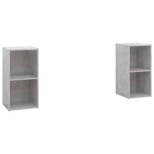 TV ormarići 2 kom boja betona 72x35x36,5 cm konstruirano drvo - Beton siva 2 36.5 cm 72 cm Cijena