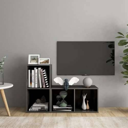 TV ormarići 2 kom sjajni sivi 72x35x36,5 cm konstruirano drvo - visoko sjajno siva 72 x 35 x 36.5 cm 1 Cijena