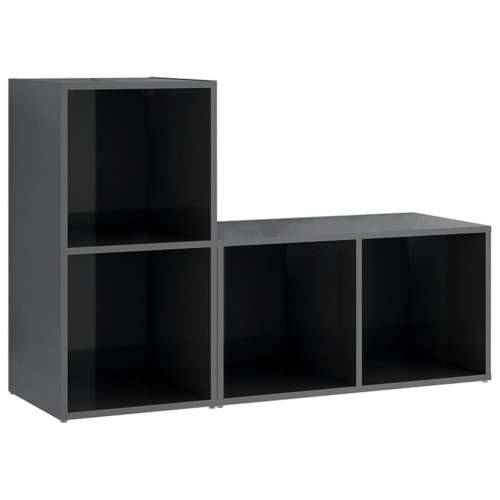 TV ormarići 2 kom sjajni sivi 72x35x36,5 cm konstruirano drvo - visoko sjajno siva 72 x 35 x 36.5 cm 1 Cijena