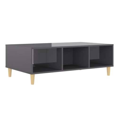 Stolić za kavu sjajni sivi 103,5 x 60 x 35 cm konstruirano drvo - visoko sjajno siva 1 Cijena