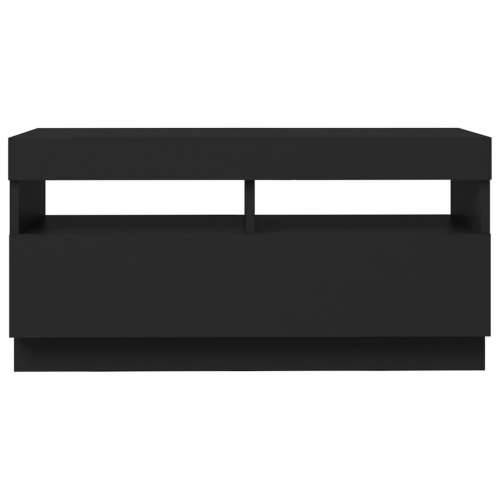 TV ormarić s LED svjetlima crni 80x35x40 cm - Crna 1 80 cm Cijena