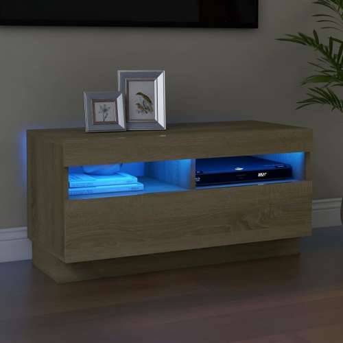 TV ormarić s LED svjetlima boja hrasta sonome 80x35x40 cm - sonoma hrast 1 80 cm Cijena