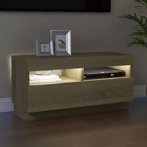 TV ormarić s LED svjetlima boja hrasta sonome 80x35x40 cm - sonoma hrast 1 80 cm Cijena