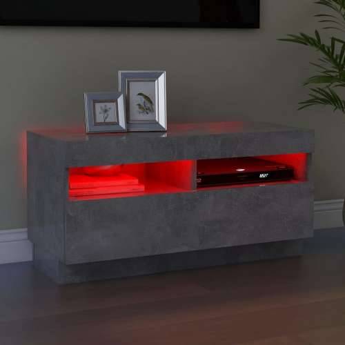 TV ormarić s LED svjetlima siva boja betona 80x35x40 cm - Beton siva 1 80 cm Cijena