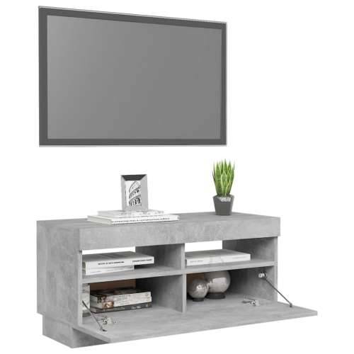 TV ormarić s LED svjetlima siva boja betona 80x35x40 cm - Beton siva 1 80 cm Cijena