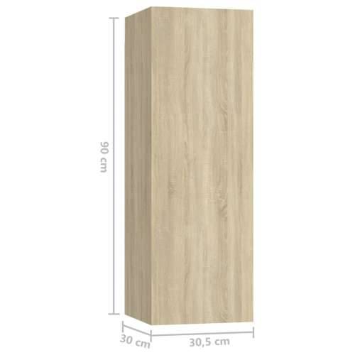 7-dijelni set TV ormarića boja hrasta sonome konstruirano drvo - sonoma hrast 7 60 cm Cijena