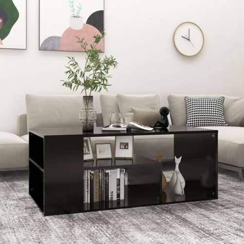 Stolić za kavu crni 100 x 50 x 40 cm konstruirano drvo - Crna 1 Cijena