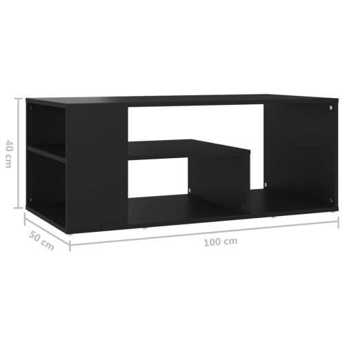 Stolić za kavu crni 100 x 50 x 40 cm konstruirano drvo - Crna 1 Cijena
