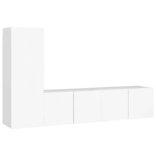 3-dijelni set TV ormarića bijeli od konstruiranog drva - Bijela 3 60 cm Cijena