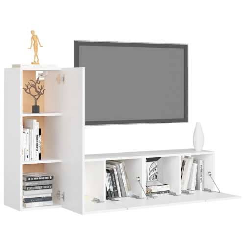 3-dijelni set TV ormarića bijeli od konstruiranog drva - Bijela 3 60 cm Cijena