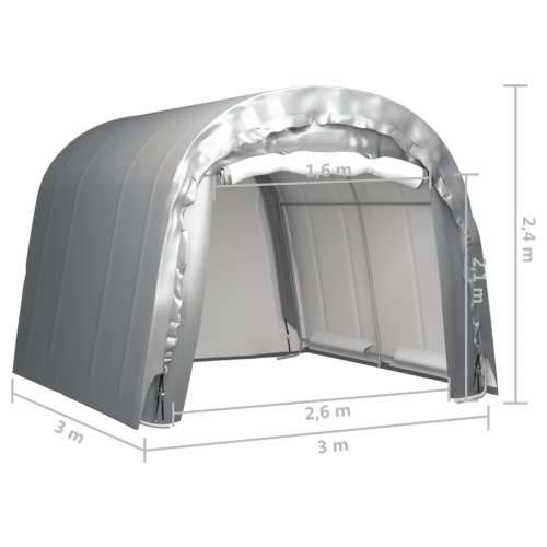 Skladišni šator 300 x 300 cm čelični sivi Cijena