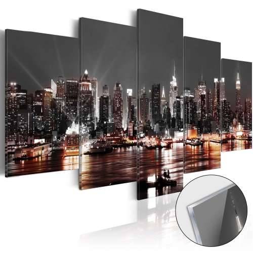 Slika na akrilnom staklu - Gray City [Glass] 100x50 Cijena