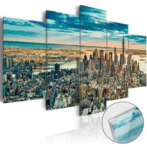 Slika na akrilnom staklu - NY: Dream City [Glass] 100x50 Cijena