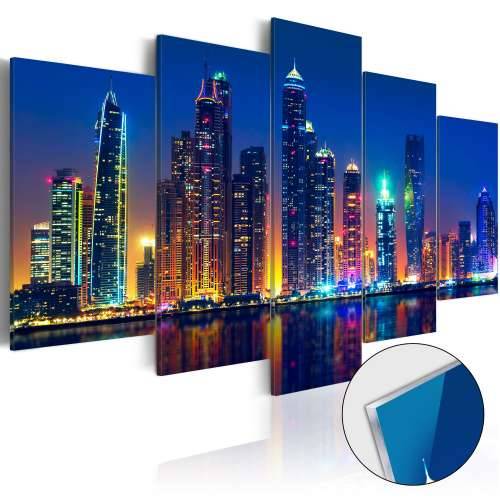 Slika na akrilnom staklu - Nights in Dubai [Glass] 200x100 Cijena
