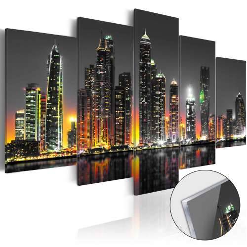 Slika na akrilnom staklu - Desertic City [Glass] 100x50 Cijena