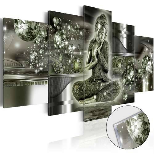 Slika na akrilnom staklu - Emerald Buddha [Glass] 100x50 Cijena