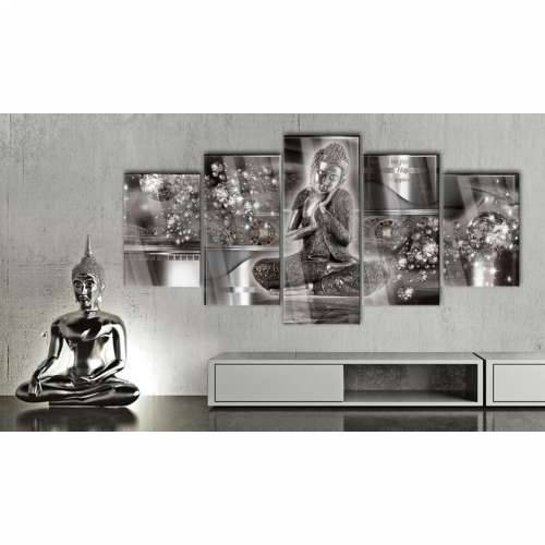 Slika na akrilnom staklu - Silver Serenity [Glass] 200x100 Cijena