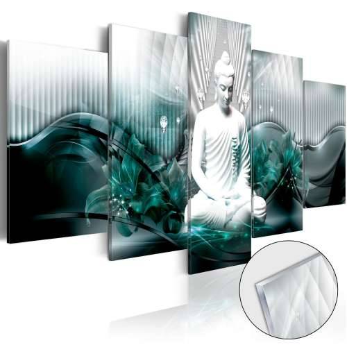 Slika na akrilnom staklu - Azure Meditation [Glass] 100x50 Cijena