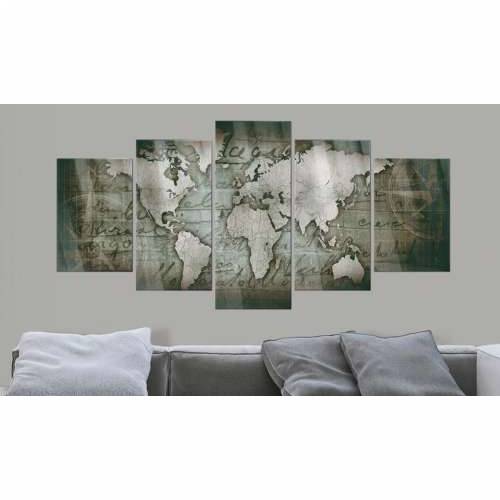 Slika na akrilnom staklu - Acrylic prints – Bronze map III 100x50 Cijena