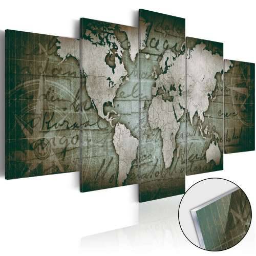 Slika na akrilnom staklu - Acrylic prints – Bronze map III 200x100 Cijena