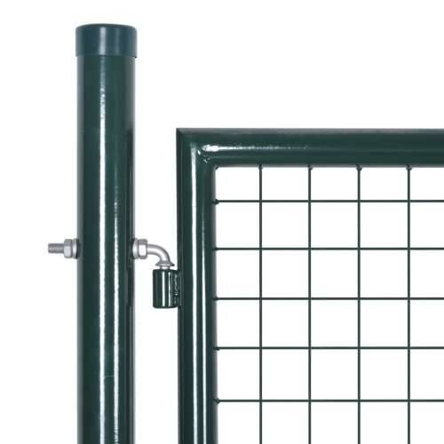 Vrata za ogradu čelična 306 x 175 cm zelena Cijena