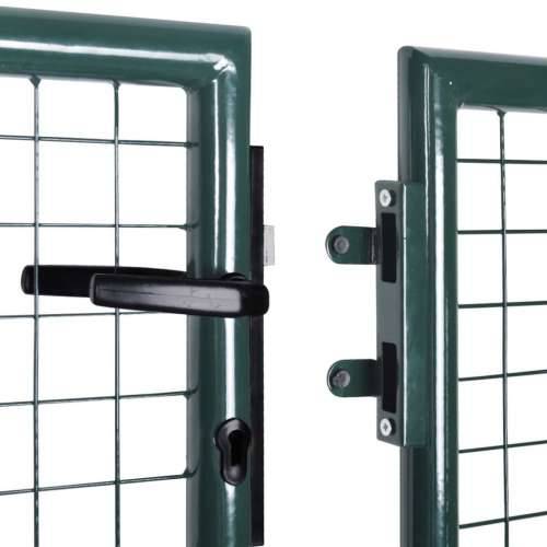 Vrata za ogradu čelična 306 x 175 cm zelena Cijena