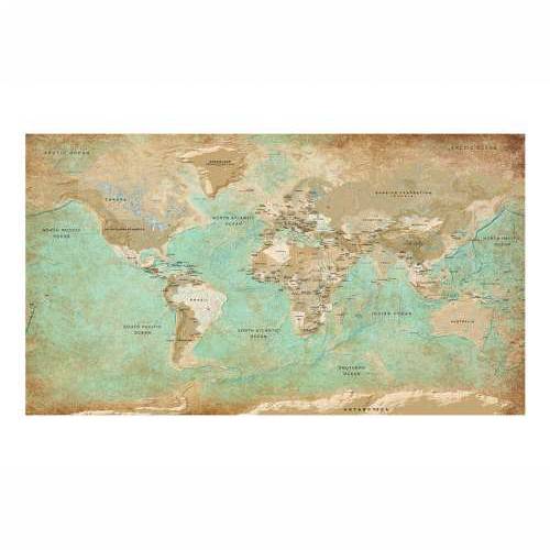 Foto tapeta XXL - Turquoise World Map II 500x280 Cijena