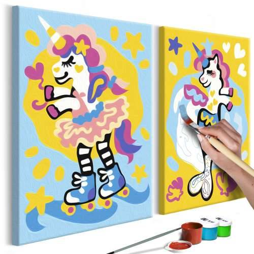 Slika za samostalno slikanje - Funny Unicorns 33x23 Cijena