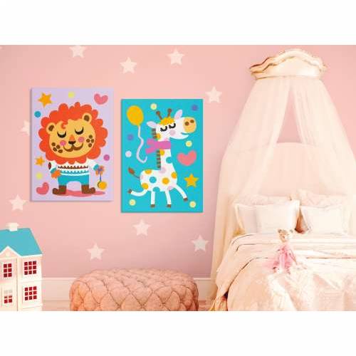 Slika za samostalno slikanje - Lion & Giraffe 33x23 Cijena