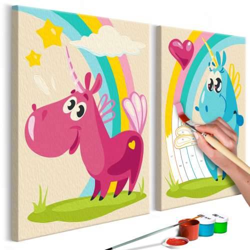 Slika za samostalno slikanje - Sweet Unicorns 33x23 Cijena