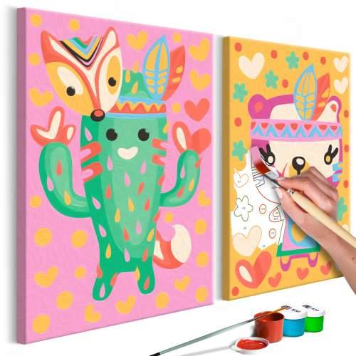 Slika za samostalno slikanje - Cactus & Bear 33x23 Cijena
