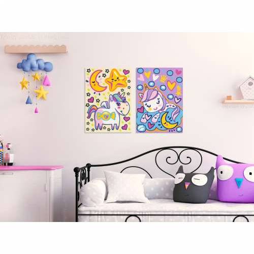 Slika za samostalno slikanje - Unicorns (Good Morning & Good Night) 33x23 Cijena