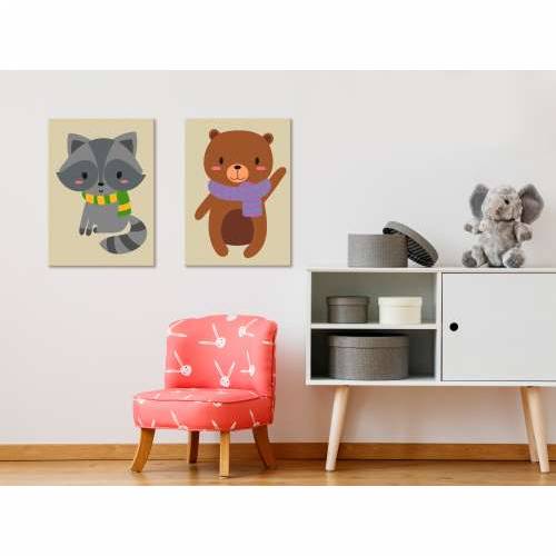 Slika za samostalno slikanje - Raccoon & Bear 33x23 Cijena